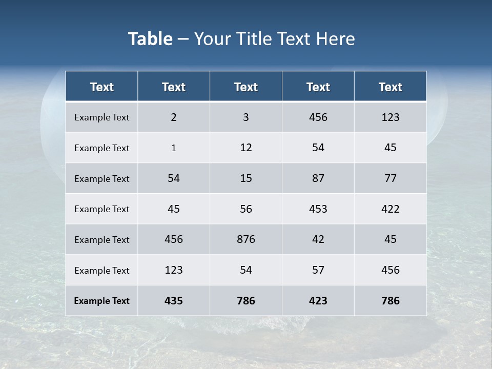 Turquoise Joy Swim PowerPoint Template