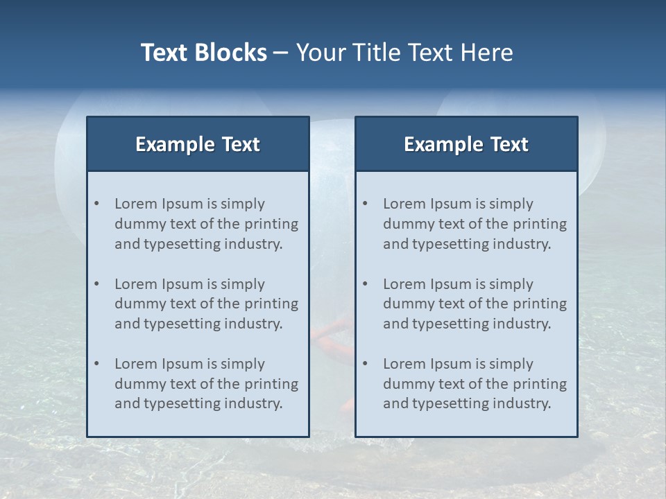 Turquoise Joy Swim PowerPoint Template