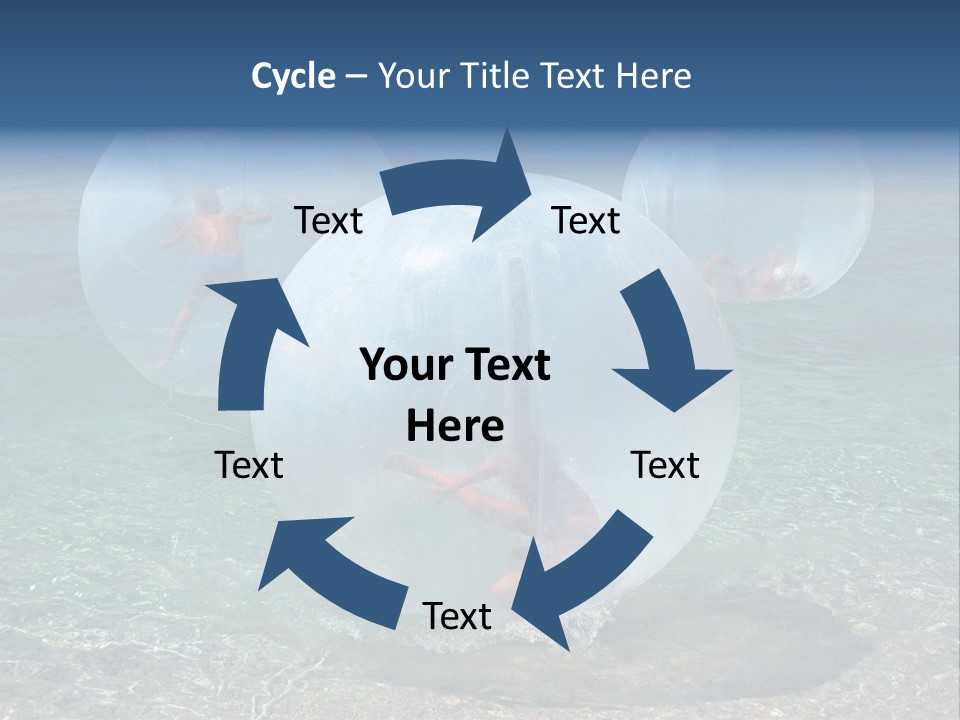 Turquoise Joy Swim PowerPoint Template