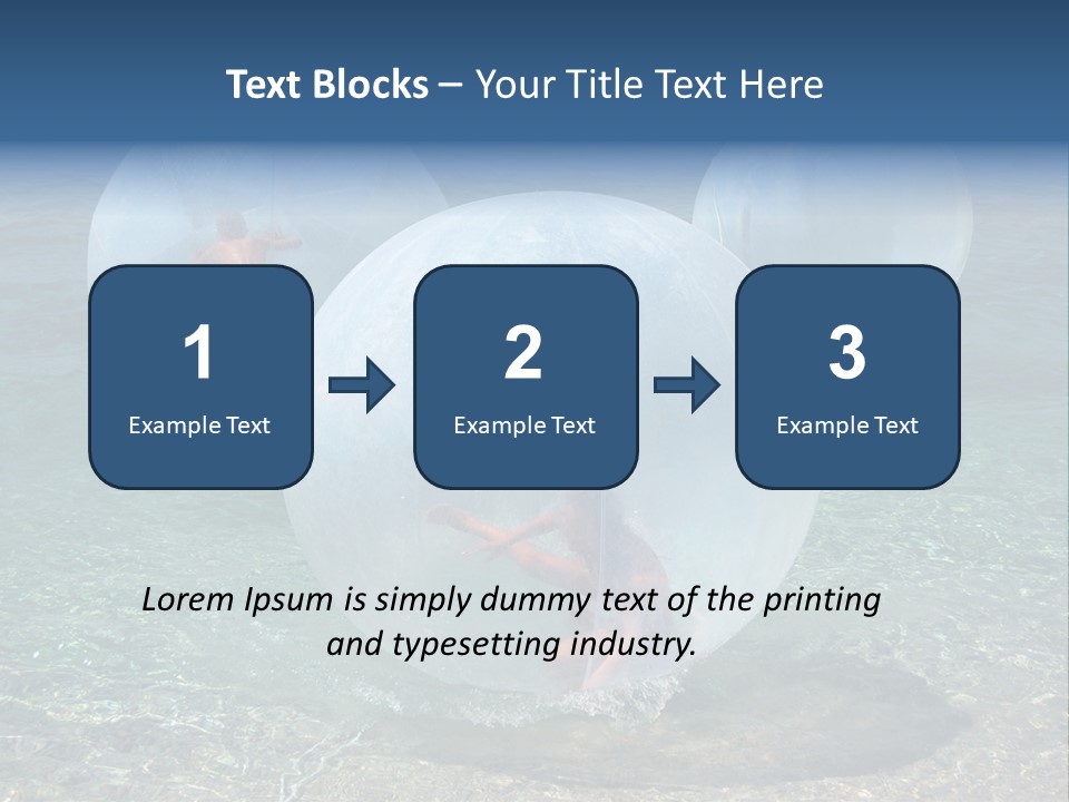 Turquoise Joy Swim PowerPoint Template