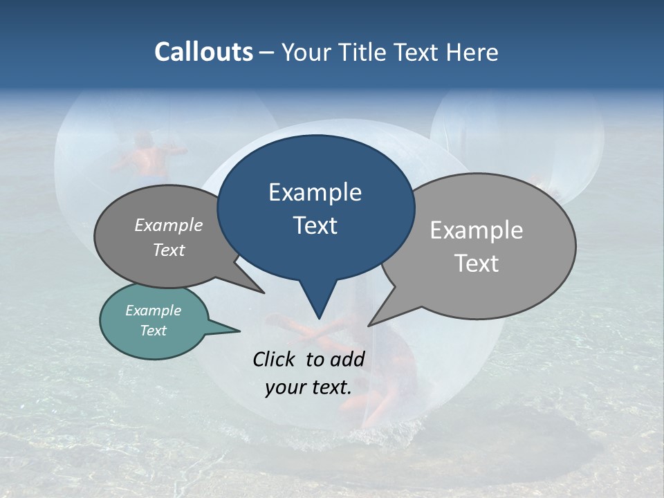 Turquoise Joy Swim PowerPoint Template