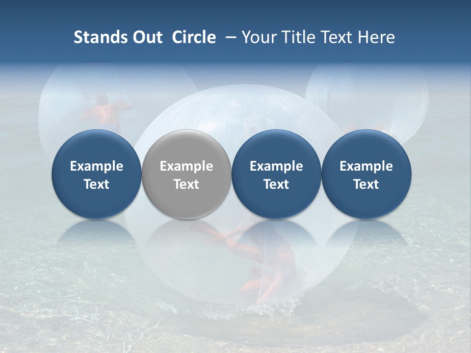 Turquoise Joy Swim PowerPoint Template