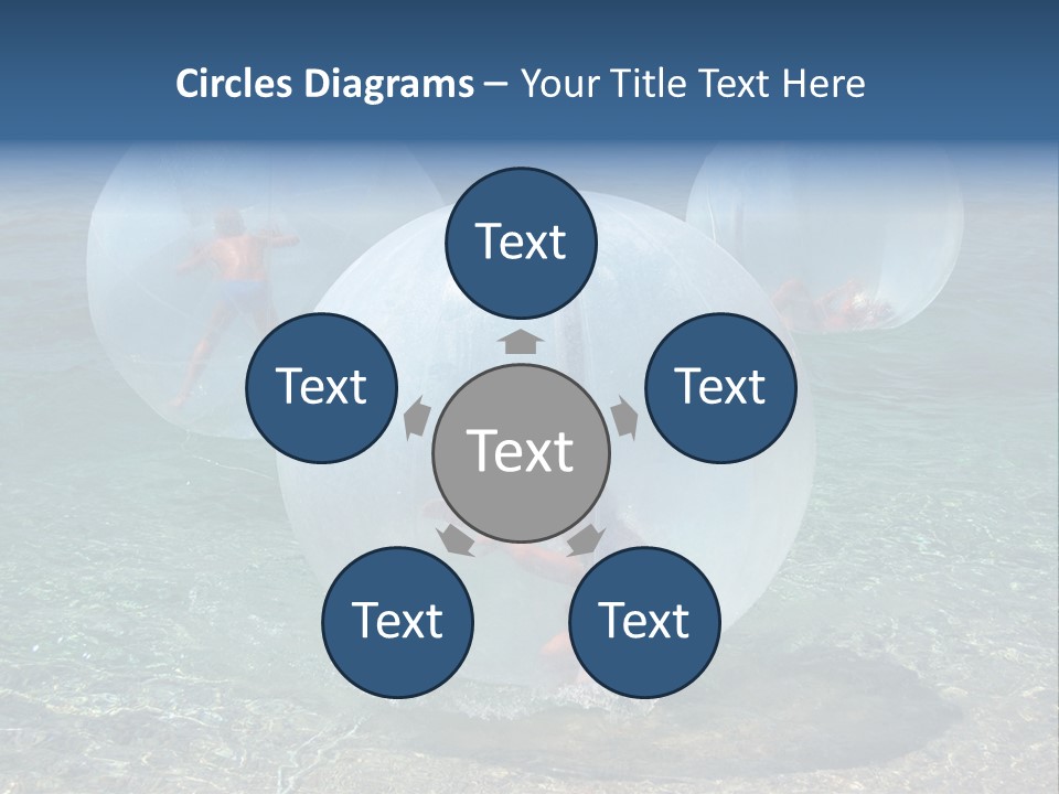 Turquoise Joy Swim PowerPoint Template