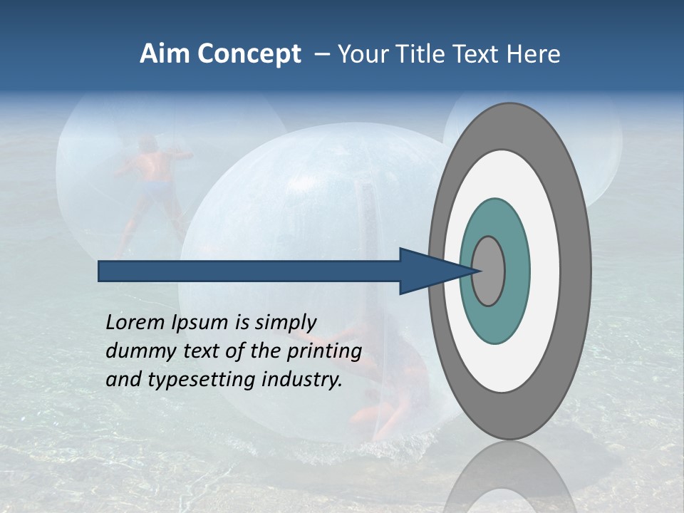 Turquoise Joy Swim PowerPoint Template