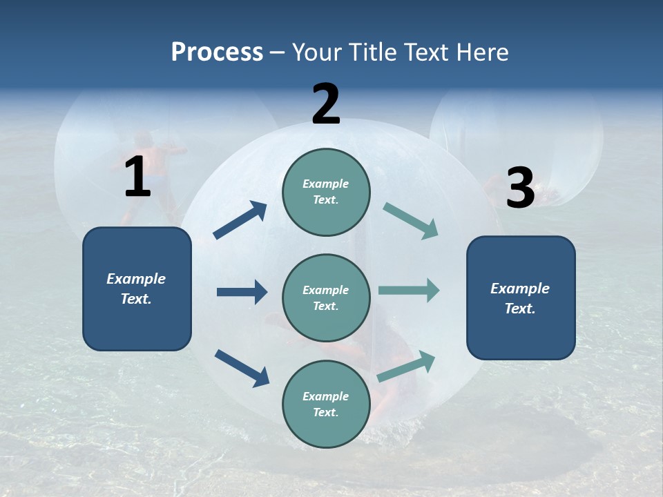 Turquoise Joy Swim PowerPoint Template