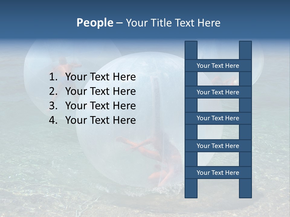 Turquoise Joy Swim PowerPoint Template