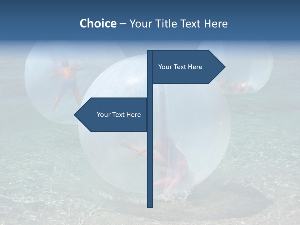 Turquoise Joy Swim PowerPoint Template