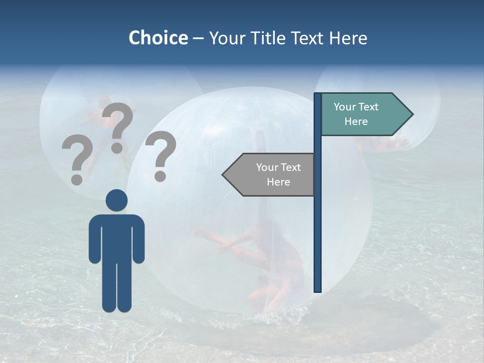 Turquoise Joy Swim PowerPoint Template