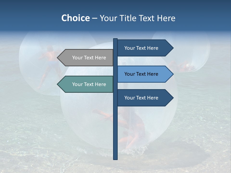 Turquoise Joy Swim PowerPoint Template