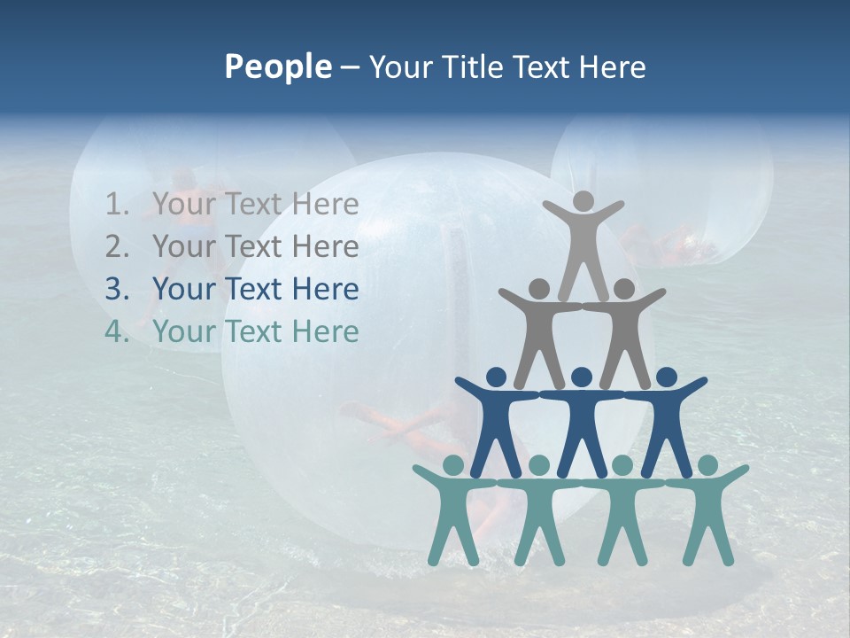 Turquoise Joy Swim PowerPoint Template