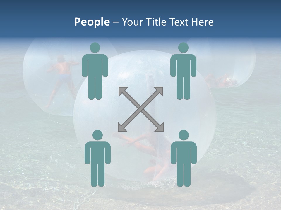 Turquoise Joy Swim PowerPoint Template