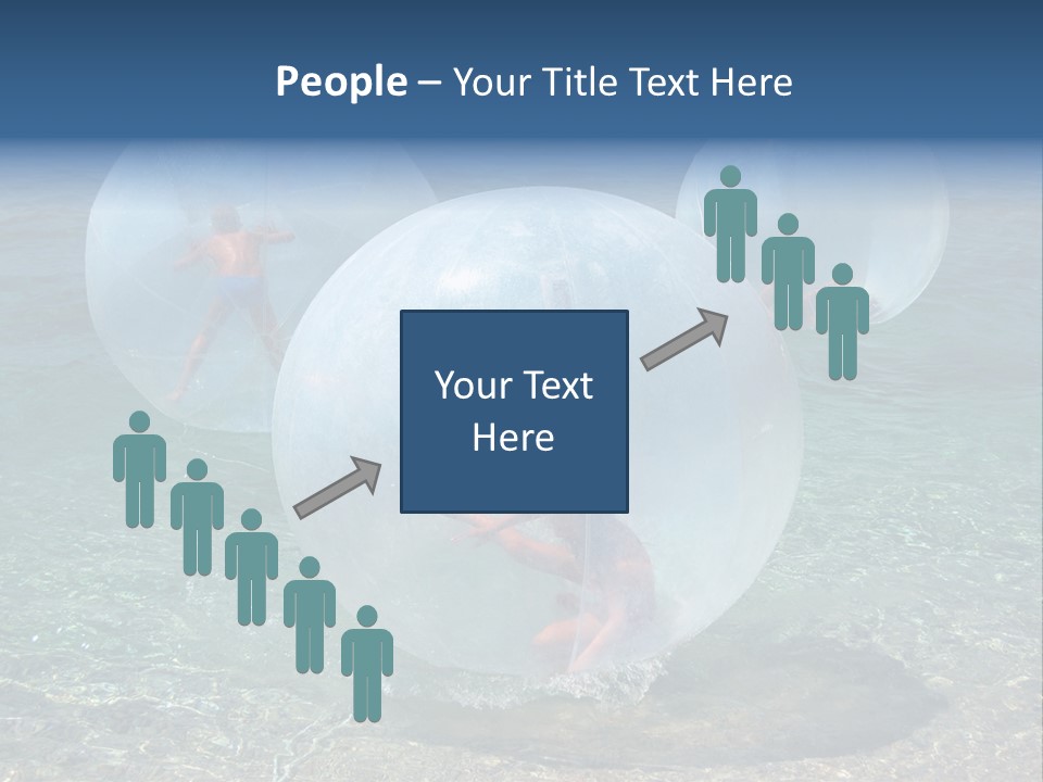 Turquoise Joy Swim PowerPoint Template