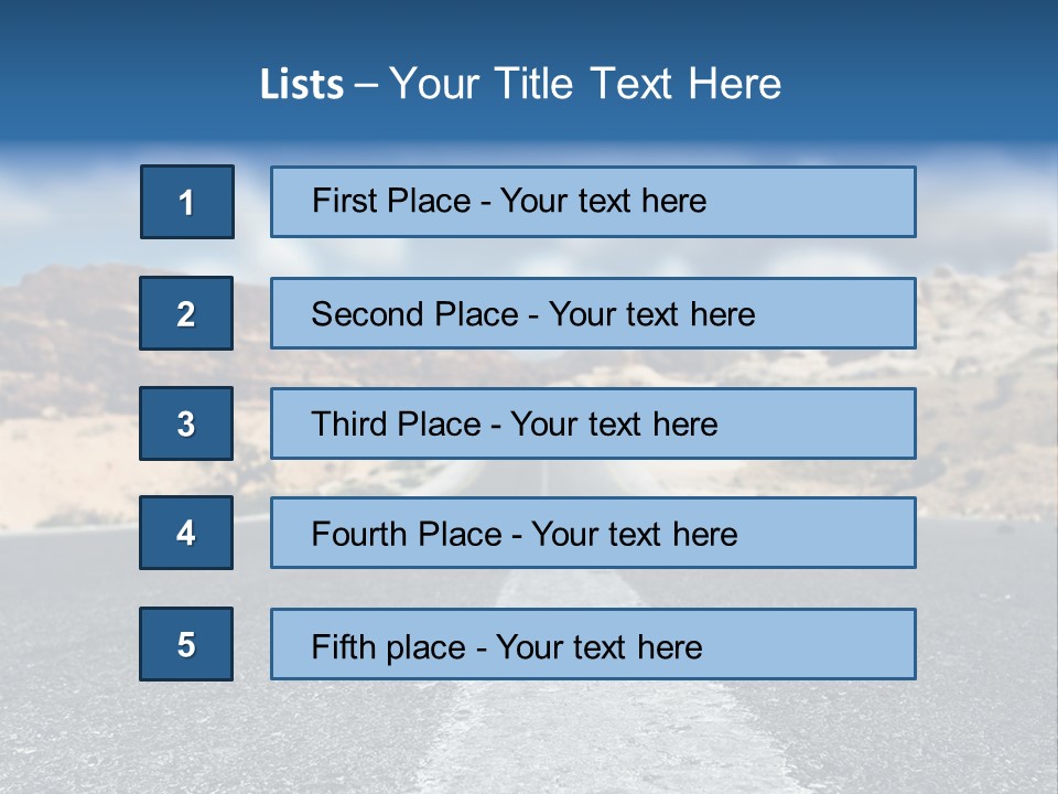 Landscape Traffic Way PowerPoint Template