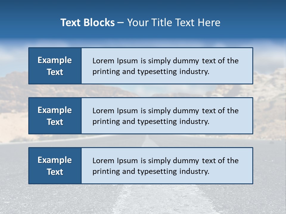 Landscape Traffic Way PowerPoint Template