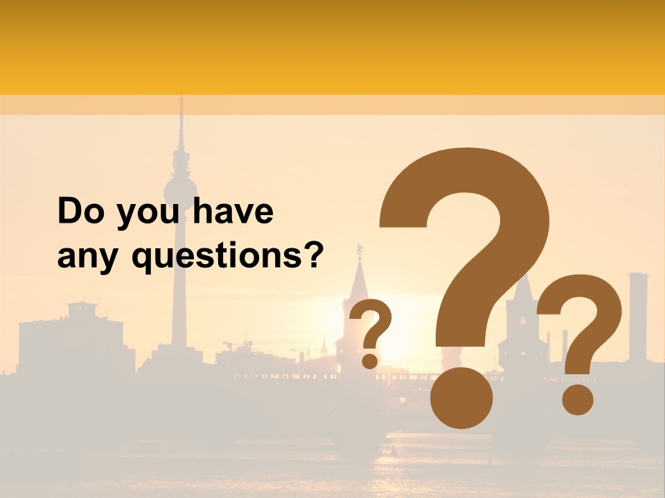 Tower Kreuzberg Skyline PowerPoint Template