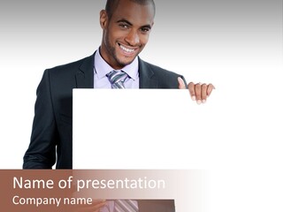 Hold Presentation Pointing PowerPoint Template