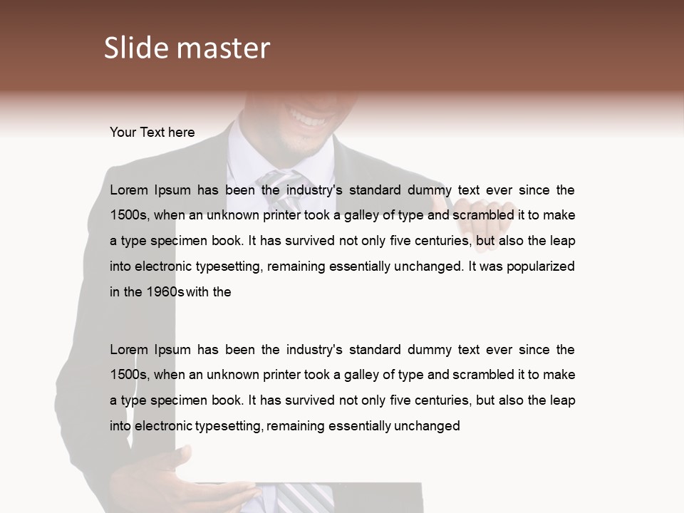 Hold Presentation Pointing PowerPoint Template