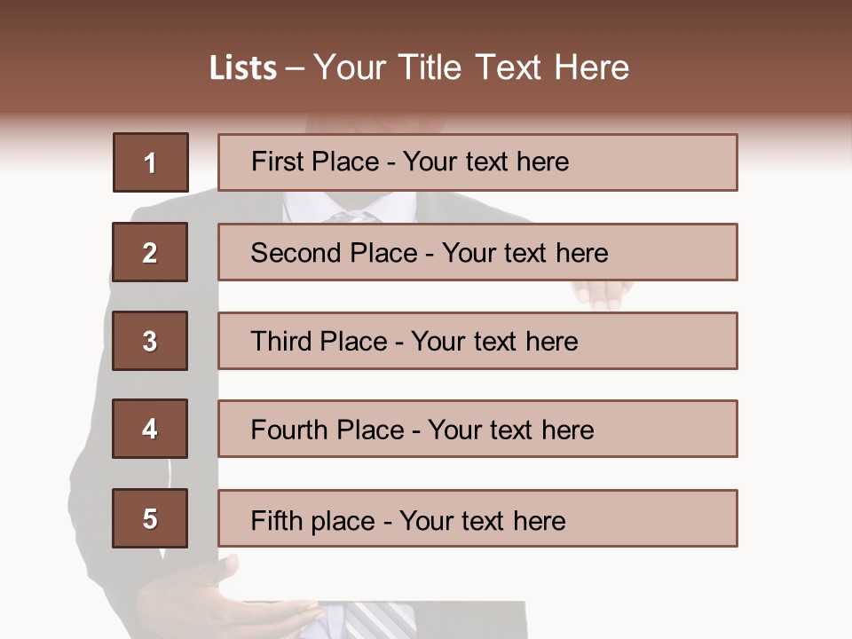 Hold Presentation Pointing PowerPoint Template