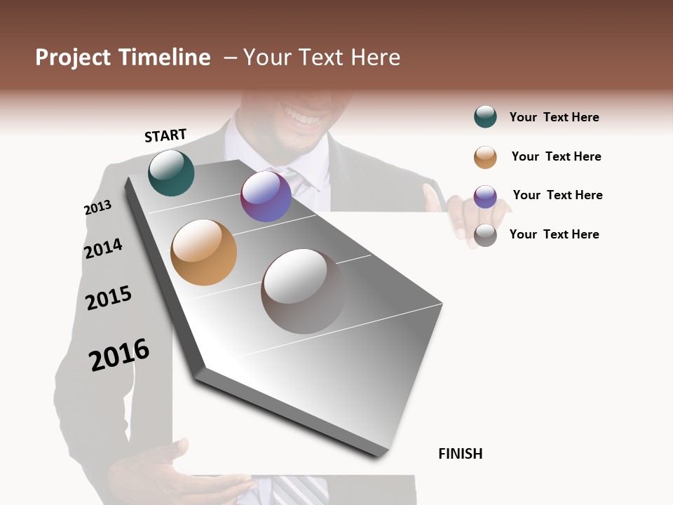 Hold Presentation Pointing PowerPoint Template