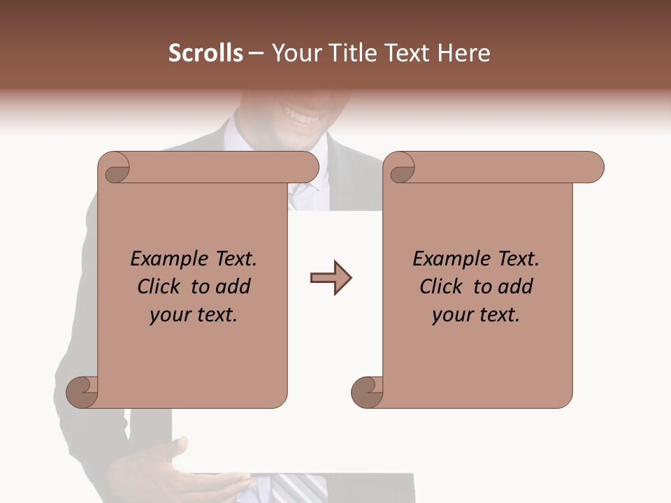 Hold Presentation Pointing PowerPoint Template