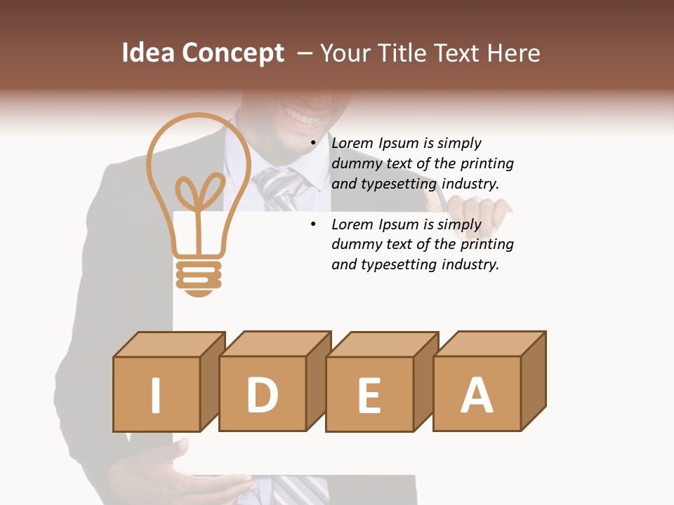 Hold Presentation Pointing PowerPoint Template