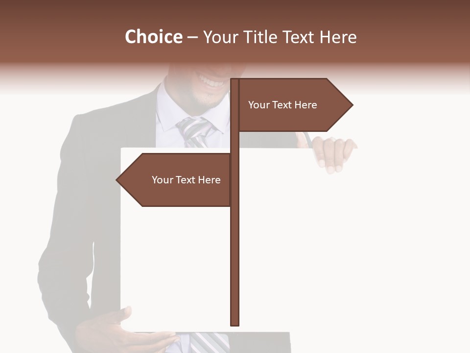 Hold Presentation Pointing PowerPoint Template