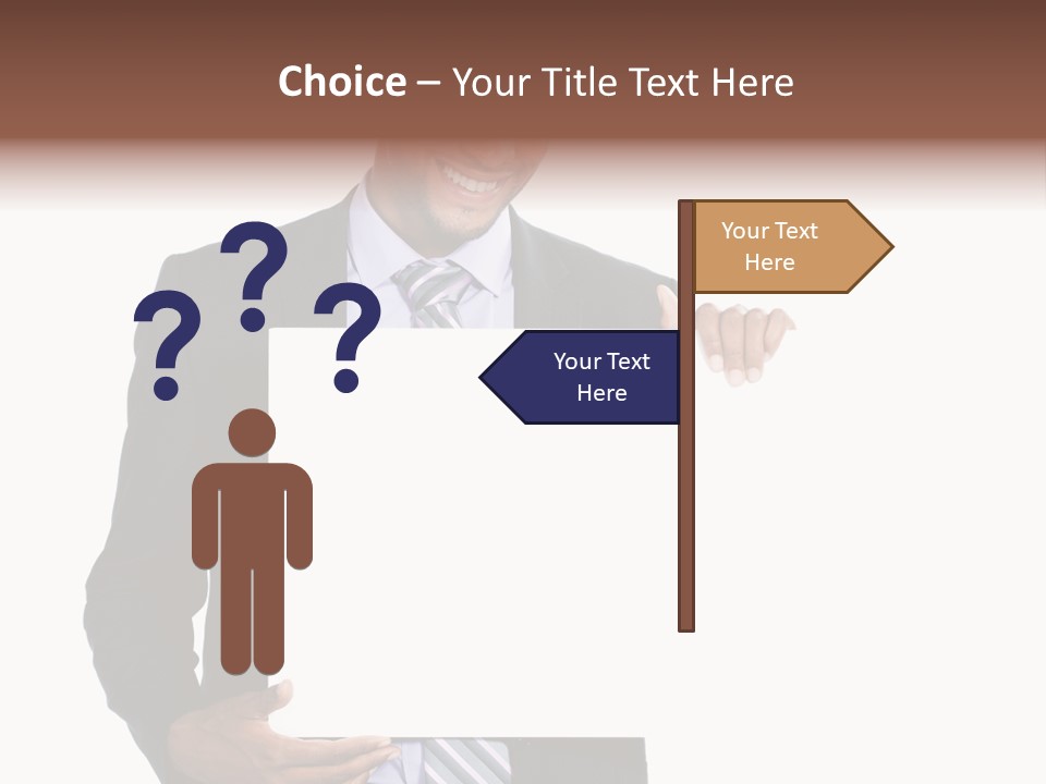 Hold Presentation Pointing PowerPoint Template
