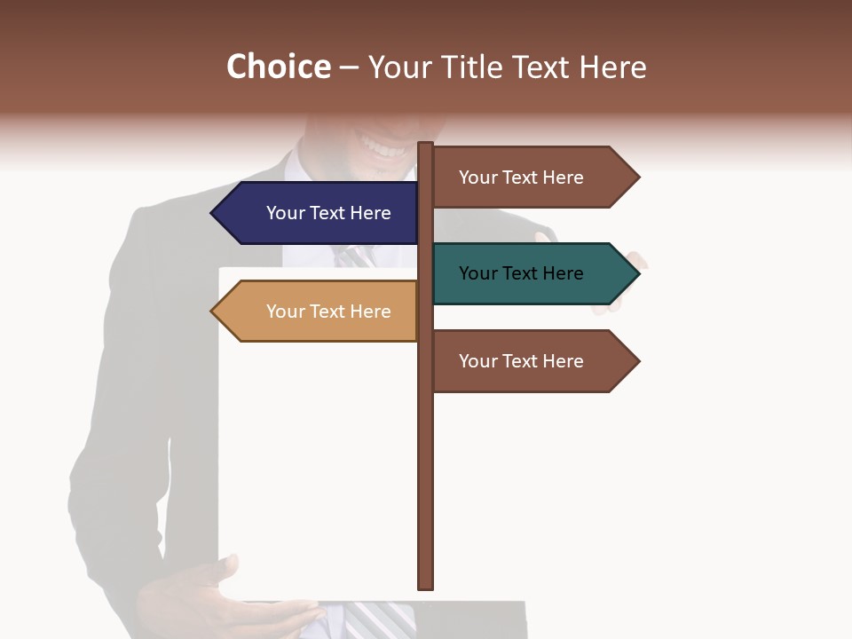 Hold Presentation Pointing PowerPoint Template