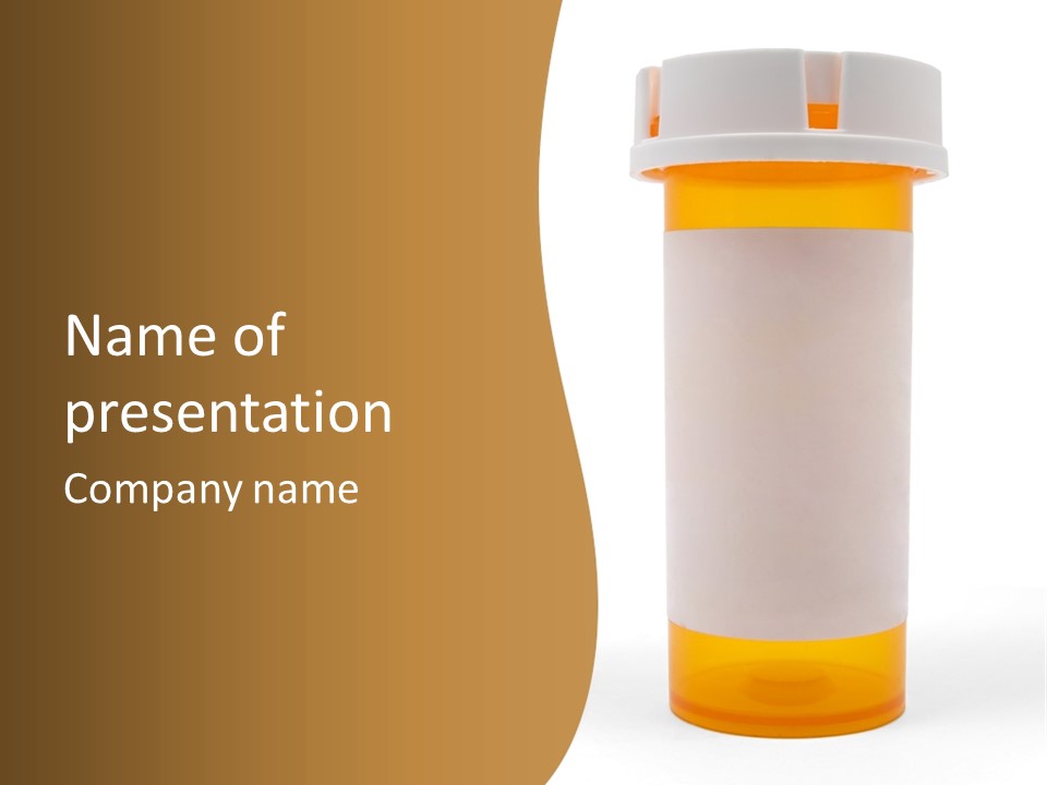 Medical Orange Empty PowerPoint Template