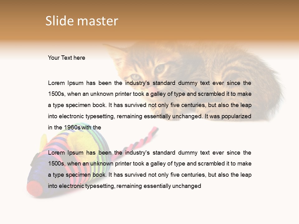 Toy Mouse Horizontal Mice PowerPoint Template