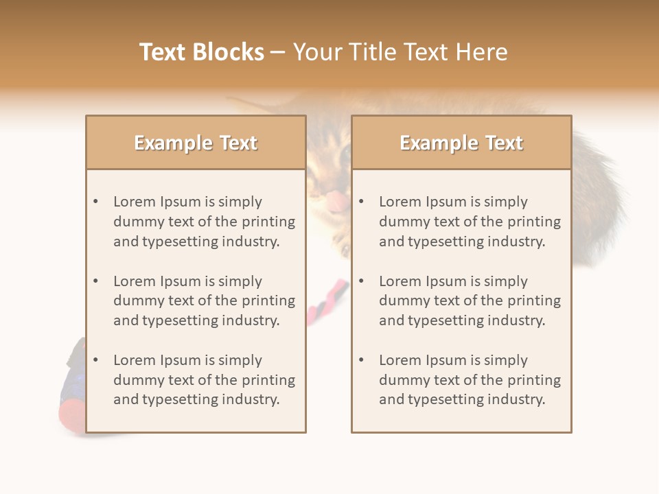 Toy Mouse Horizontal Mice PowerPoint Template