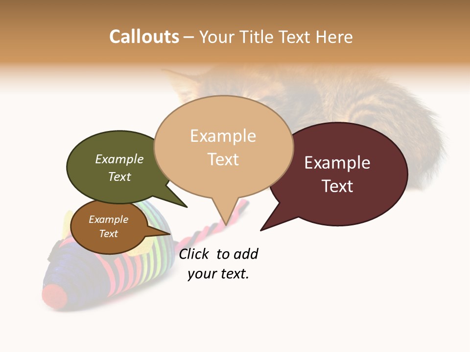 Toy Mouse Horizontal Mice PowerPoint Template