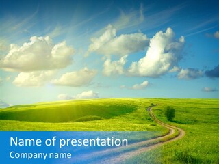 Rural Sunrise Sunny PowerPoint Template