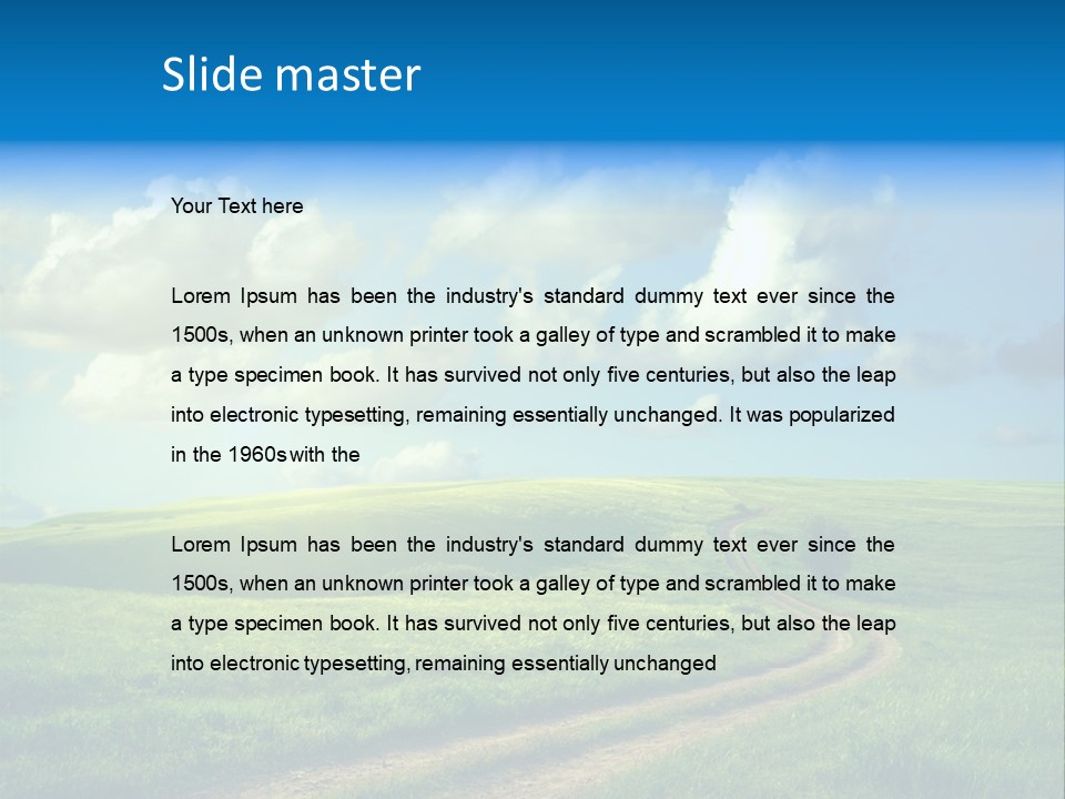 Rural Sunrise Sunny PowerPoint Template