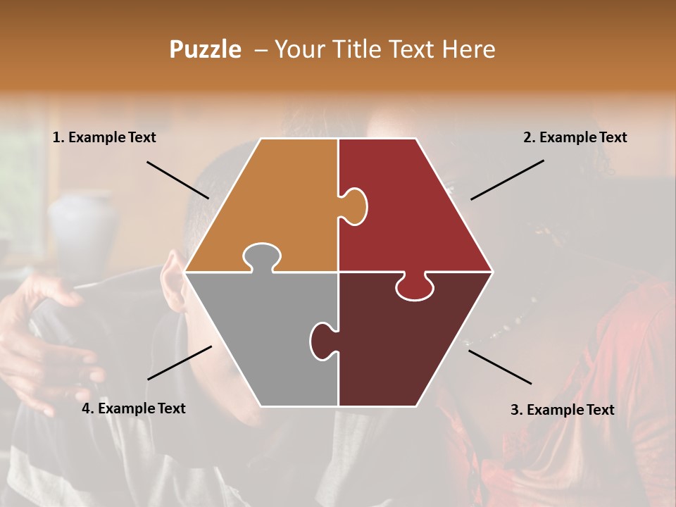 Woman Love Handsome PowerPoint Template