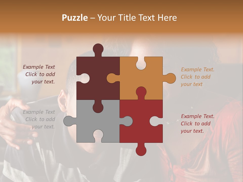 Woman Love Handsome PowerPoint Template