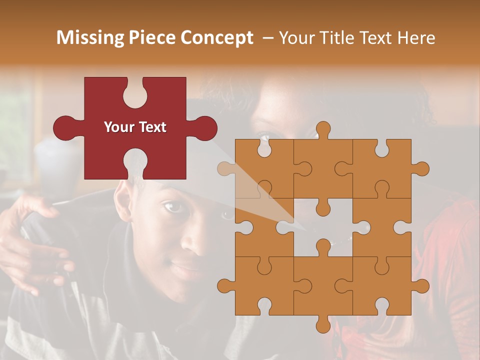 Woman Love Handsome PowerPoint Template