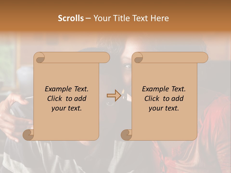 Woman Love Handsome PowerPoint Template