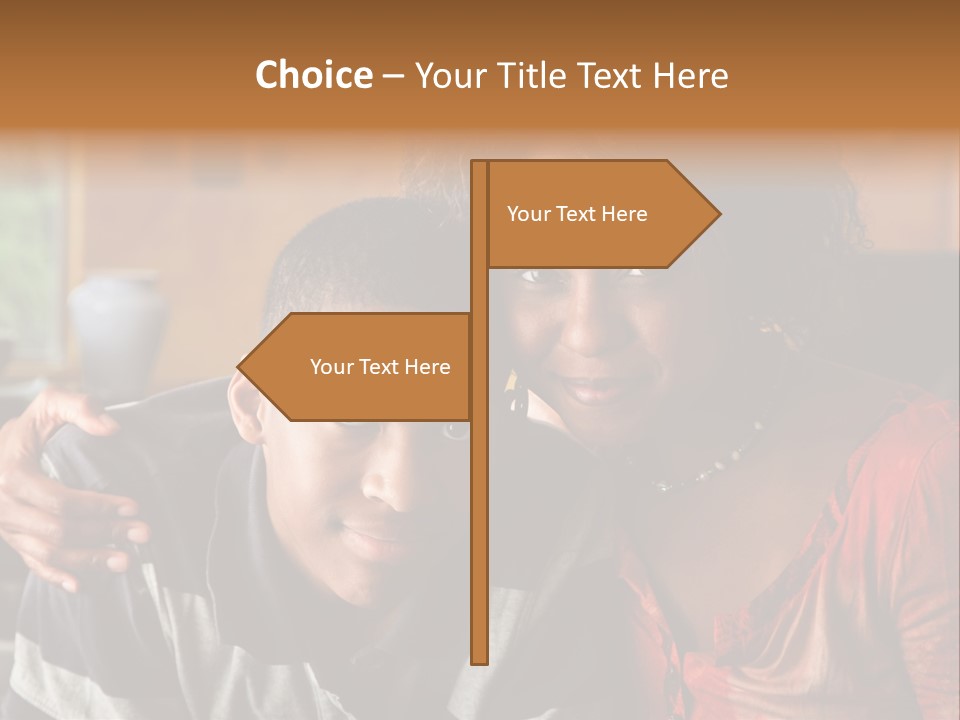 Woman Love Handsome PowerPoint Template