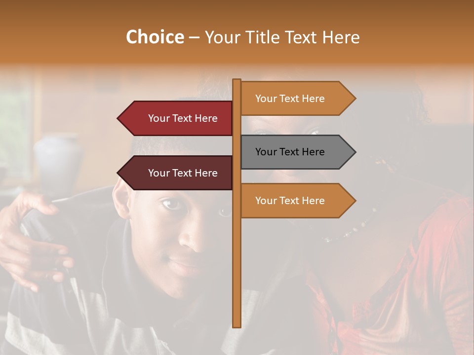 Woman Love Handsome PowerPoint Template