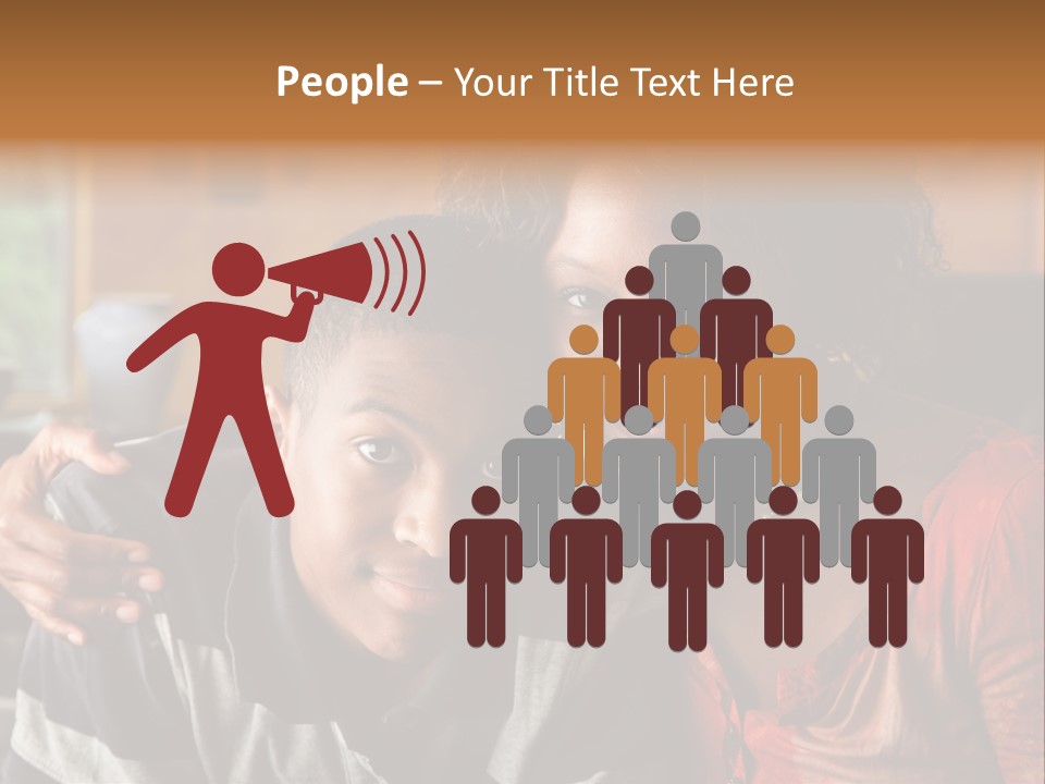 Woman Love Handsome PowerPoint Template