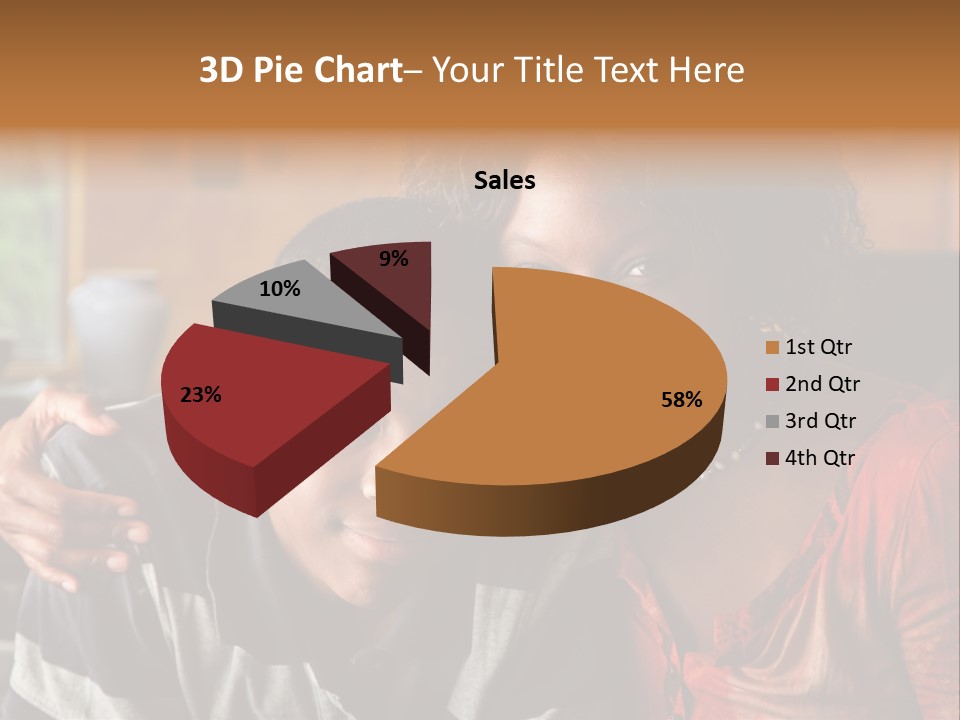 Woman Love Handsome PowerPoint Template