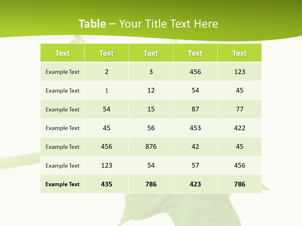 Nature Color Nobody PowerPoint Template