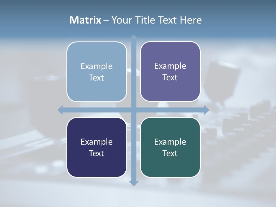 A Sound Board With Three Black Knobs On It PowerPoint Template