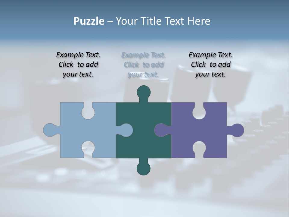 A Sound Board With Three Black Knobs On It PowerPoint Template