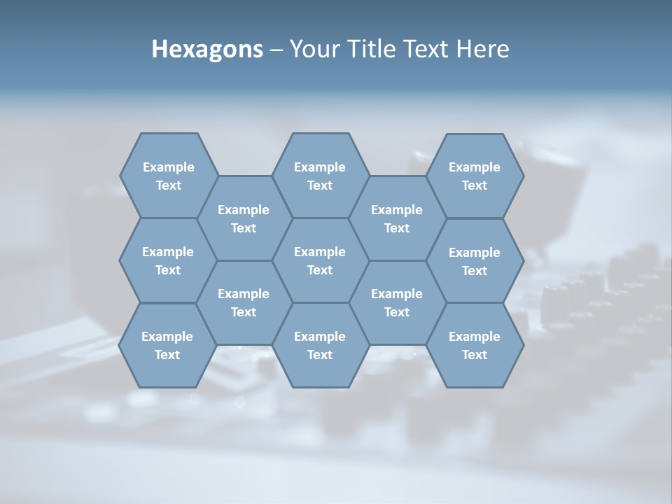 A Sound Board With Three Black Knobs On It PowerPoint Template