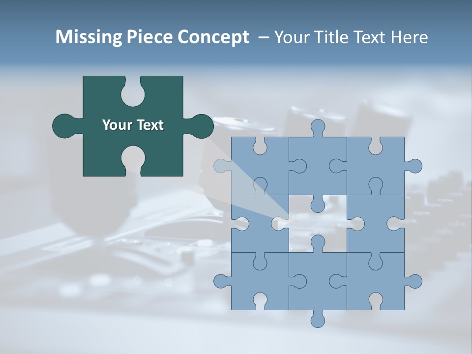 A Sound Board With Three Black Knobs On It PowerPoint Template