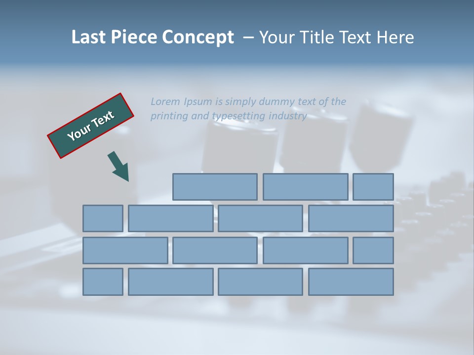 A Sound Board With Three Black Knobs On It PowerPoint Template