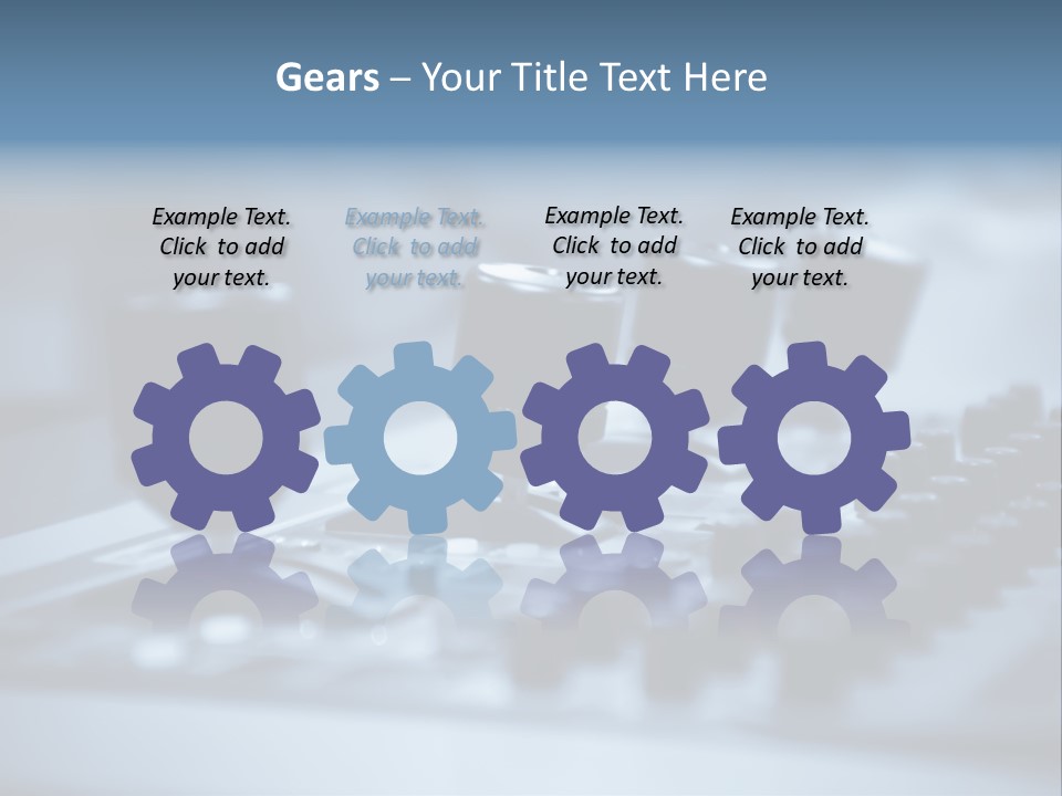 A Sound Board With Three Black Knobs On It PowerPoint Template