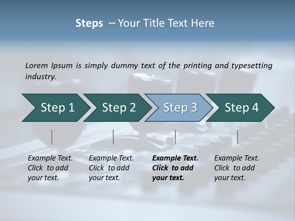 A Sound Board With Three Black Knobs On It PowerPoint Template